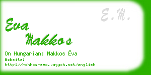 eva makkos business card