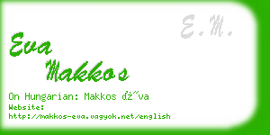 eva makkos business card